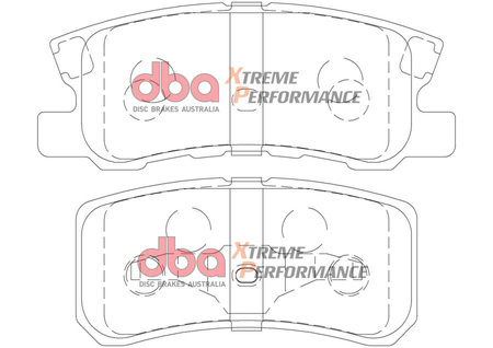 Bremsbeläge hinten DBA Brake Pads Xtreme Performance - DB1464XP CHRYSLER USA Sebring CITROEN C-Crosser Enterprise C4 Aircross DODGE Avenger Caliber JEEP Compass MK Patriot LANCIA Flavia MITSUBISHI ASX Grandis Lancer Outlander Pajero Shogun PEUGEOT 4007
