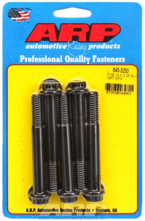 ARP "7/16""-14 X 3.250 12pt 1/2 wrenching black oxide bolts"5pcs