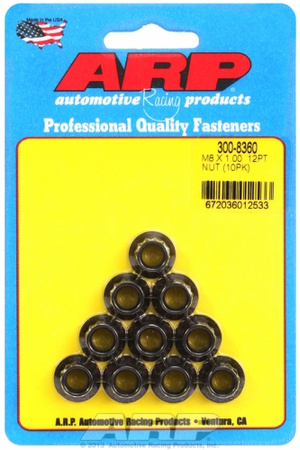 Śruby ARP M8 x 1.00 12pt nut kit (10pcs)