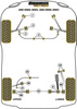 Front Anti Roll Bar Link Bush Powerflex Polyurethane Bush Black Series Rover 200 (1989 - 1998), 400 (1990 - 1998) PFF63-403BLK
