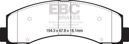 DPX3088 - Ein Satz Bremsbeläge serie ULTIMAX2 EBC Brakes