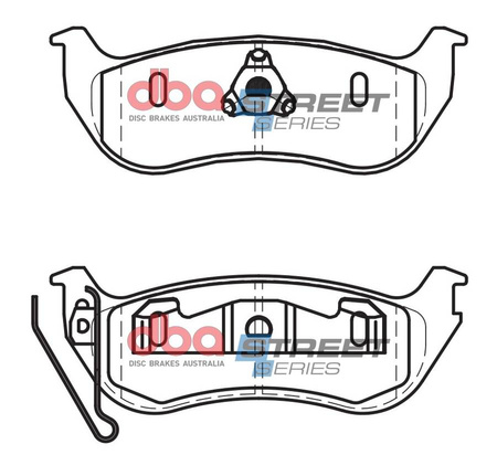 DBA Brake Pads Utcai sorozat hátsó fékbetétek Kerámia - DB2163SS JEEP Cherokee Wrangler