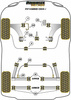 Front Arm Rear Bush Caster Offset Powerflex Polyurethane Bush Black Series Mini F57 Cabriolet (2014 - on) PFF5-1302GBLK