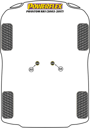 Jack Pad adapter Powerflex poliuretán szilent Road Series Rolls-Royce Phantom RR1 (2003 - 2017) PF5-4660