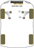 Przednia tuleja przedniego wahacza, regulowane pochylenie Powerflex Black Series Nissan NV250 (2007 - 2021) PFF60-501GBLK