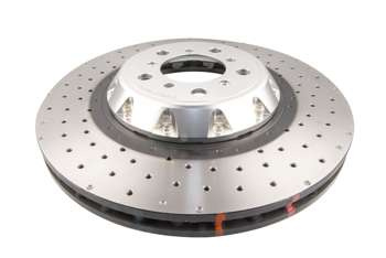 DBA disc brake 5000 series - Cross Drilled/Dimpled front - DBA53298SLVXD BMW M2 Competition F87 M3 CS F80 M4 F82