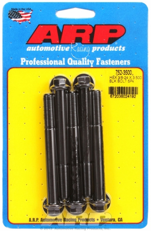 ARP "3/8""-24 x 3.500 hex black oxide bolts" (5pcs)