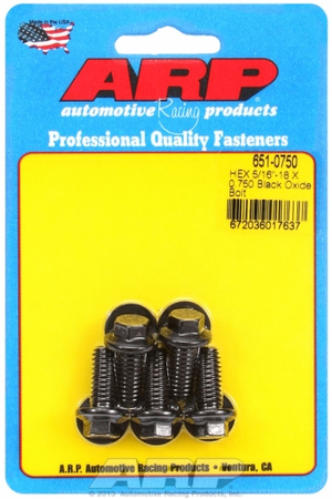 Śruby ARP "5/16""-18 X 0.750 hex black oxide bolts" (5pcs)