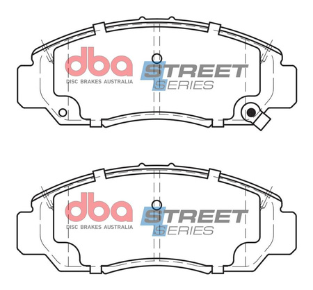 Bremsbeläge vorne DBA Brake Pads Street Series Ceramic - DB1515SS HONDA Civic 8th Gen FD1 Stepwagon