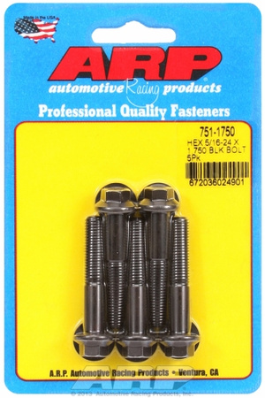 ARP "5/16""-24 x 1.750 hex black oxide bolts" (5pcs)