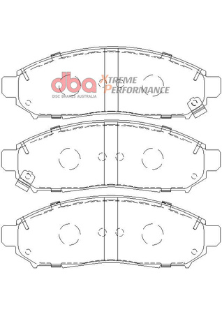 Brake Pads Xtreme Performance Hawk HB618x.625 front - DB1835XP NISSAN Aust NZ Leaf NV200 Combi Navara D40 Pathfinder