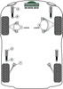 Rear Spring Link Front Bush Powerflex Polyurethane Bush Heritage Collection Saab 99 (1970-1974) PFR66-423H