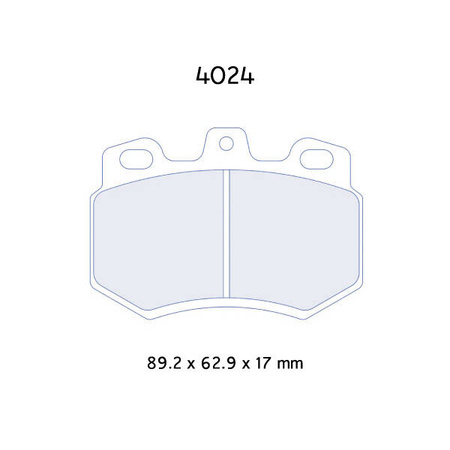 Bremsbelagsatz Carbone Lorraine RC5 - Citroen AX 1,4 GTI - zaciski Lucas (91-97)
