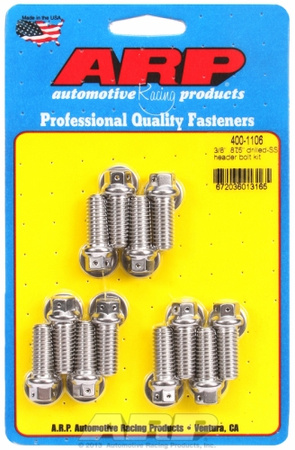 ARP "3/8"" x .875 drilled SS header bolt kit"