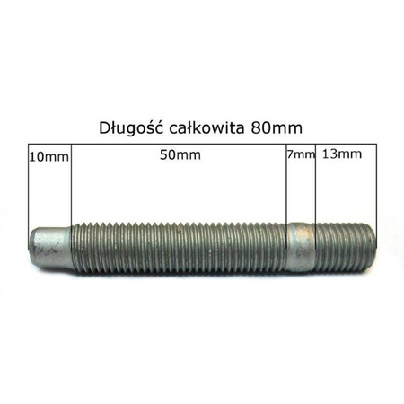 Kuta szpilka wkręcana M12x1,5 80mm
