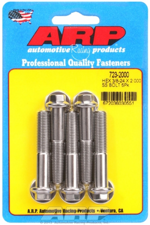 ARP "3/8""-24 x 2.000 hex SS bolts" (5pcs)
