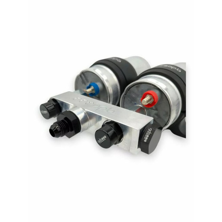 QSP 290LPH Fuel Pump Kit (QP-580-404), Distribution Block (OBP-FPM-1) and Dual Mount (OBPPBKT-61-T) OBP