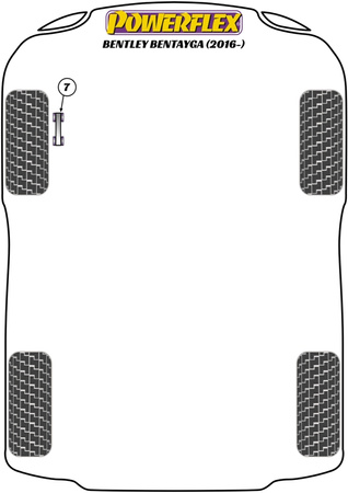 Adapter podnośnika Powerflex Road Series Bentley Bentayga (2016 - ON) PF3-1665
