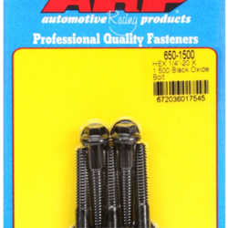 ARP "1/4""-20 X 1.500 hex black oxide bolts" (5pcs)