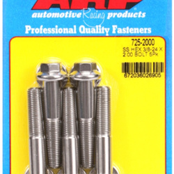ARP "3/8""-24 x 2.000 hex 7/16 wrenching SS bolts" (5pcs)