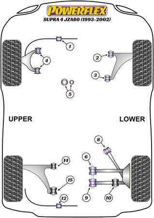 Tylna tuleja drążka stabilizatora 22mm Powerflex Road Series Toyota Supra Mk4 JZA80 (1993-2002) PFR76-612