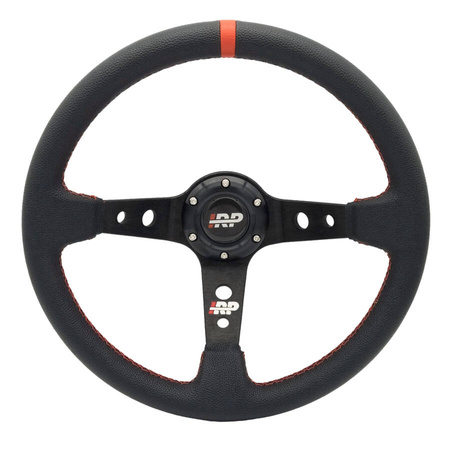 Sports leather Steering wheel 350/90 IRP + Quick Release IRP Ball type Steering wheel hub