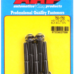ARP "1/4""-28 x 1.750 hex black oxide bolts" (5pcs)