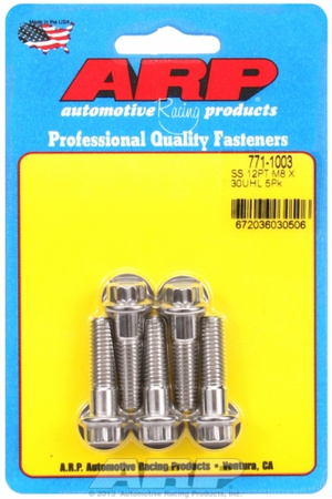 Śruby ARP M8 x 1.25 x 30 12pt SS bolts (5pcs)
