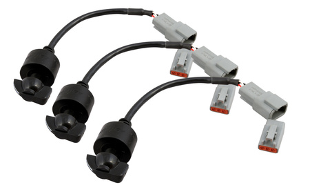 A Haltech hármas kapcsoló panel készlet sárga és piros gombokat tartalmaz - HT-010510