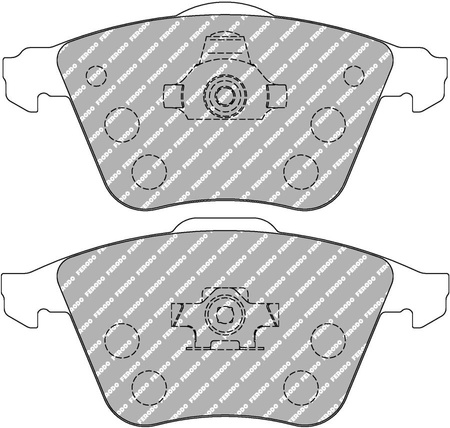 Klock hamulcowe Ferodo Racing DS2500 przednie FCP1706H FORD Focus II DA MAZDA 3 BL SAAB 9-3 Convertible Estate 9-3X VOLVO C30 C70 Convertible S40 MS V50 MW 