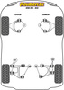 Rear Lower Wishbone Inner Bush Powerflex Polyurethane Bush Road Series Ferrari 456 (1992 - 2003) PFR17-412