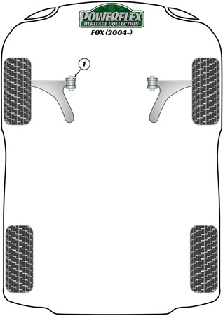 Priekinė svirtis 30mm Powerflex poliuretano įvorė Heritage Collection Volkswagen Fox (2003 - 2014) PFF85-201H