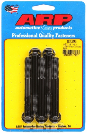 ARP "3/8""-16 X 3.250 hex black oxide bolts" (5pcs)