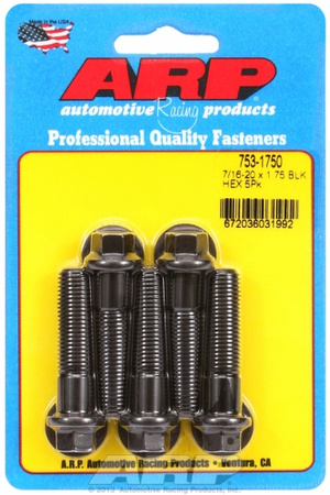 ARP "7/16""-20 x 1.750 hex black oxide bolts" (5pcs)