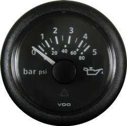 Oil pressure indicator VDO VIEWLINE 0-5 bar