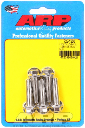 ARP "5/16""-24 x 1.250 hex SS bolts" (5pcs)