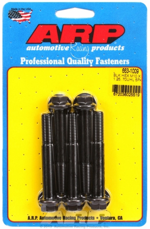 Śruby ARP M10 x 1.25 x 70 hex black oxide bolts (5pcs)