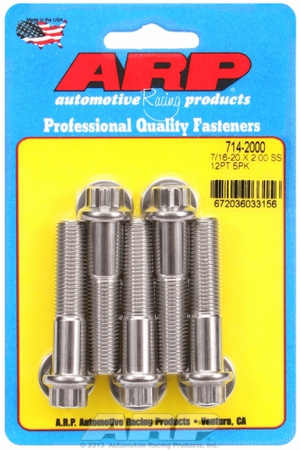 Śruby ARP "7/16""-20 x 2.000 12pt SS bolts" (5pcs)