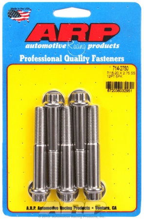 Śruby ARP "7/16""-20 x 2.750 12pt SS bolts" (5pcs)