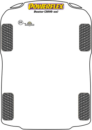 Prowadnica montażowa koła PowerAlign Powerflex Road Series Dacia Duster PF99-512-15