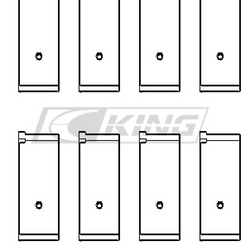 Panewki korbowodowe King Racing HONDA B20B4, B20Z2, D16, ZC, 16V - CR4046XPC STDX