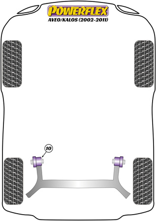 Tuleja mocowania tylnej belki Powerflex Road Series Chevrolet Aveo/Kalos (2002-2011) PFR10-110