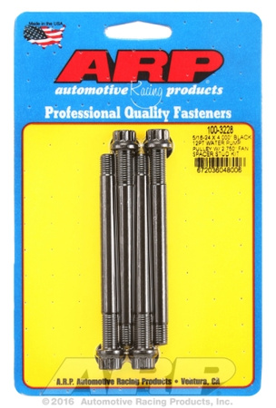 ARP 5/16-24x4.000 black 12pt WP pully w/2.750" fan spcr stud