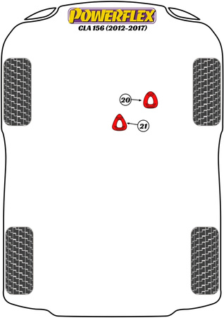 Jack Pad Adaptor Powerflex Polyurethane Bush Road Series Mercedes-Benz CLA Class W117 & W156 (2012-2016) PF40-160