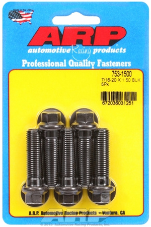ARP "7/16""-20 x 1.500 hex black oxide bolts" (5pcs)