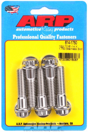Śruby ARP "7/16""-14 X 1.750 12pt 1/2 wrenching SS bolts" (5pcs)