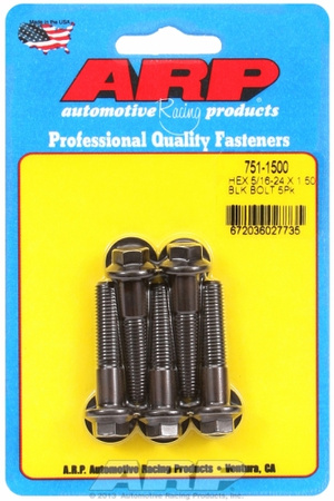ARP "5/16""-24 x 1.500 hex black oxide bolts" (5pcs)