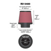 K&N Universal-Kegelfilter - RU-3480