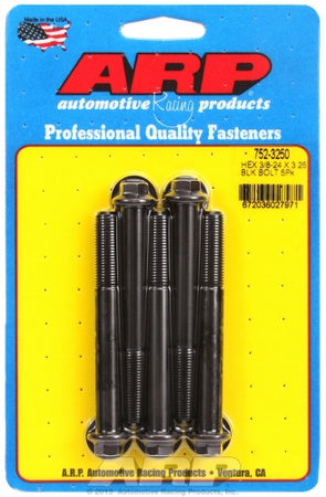 ARP "3/8""-24 x 3.250 hex black oxide bolts" (5pcs)