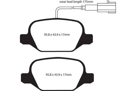 DP41430/2R - Zestaw klocków hamulcowych seria YELLOWSTUFF EBC Brakes